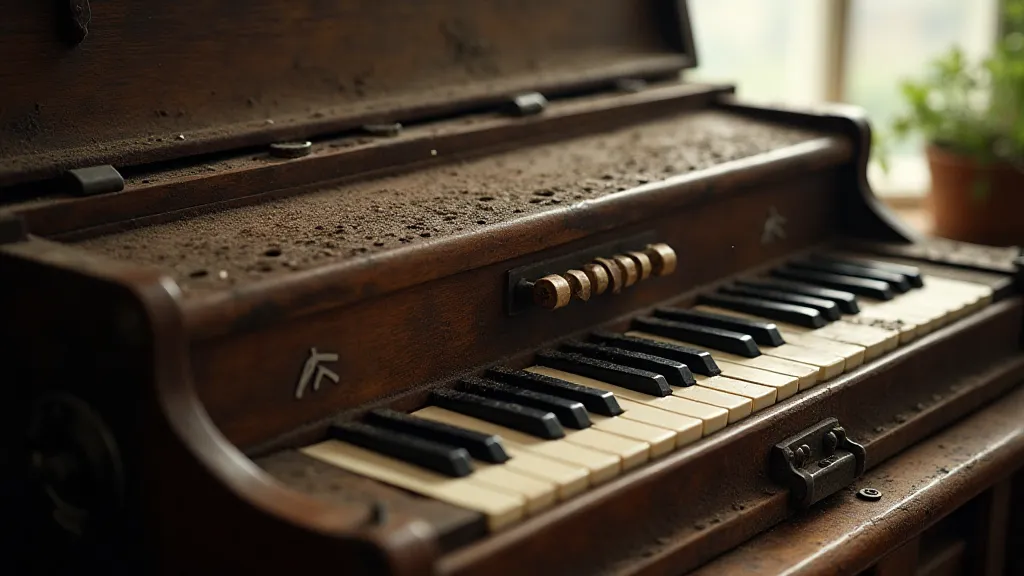 Antique accordion detail