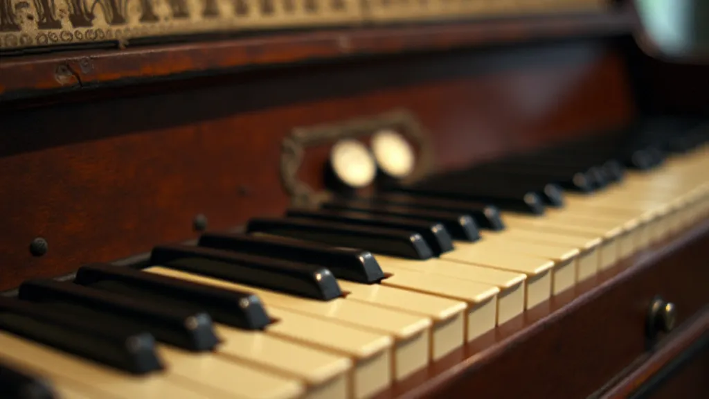 Detail of an antique accordion