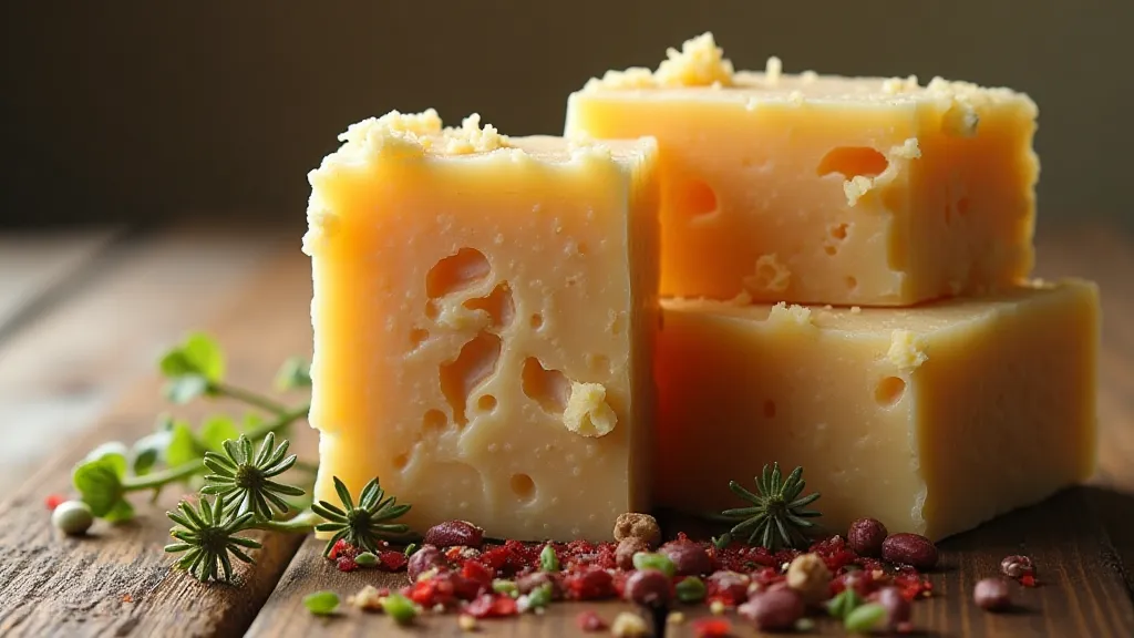 Artisan soap with herbs