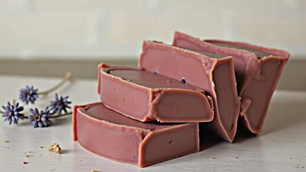 Finished artisan soap bar with lavender