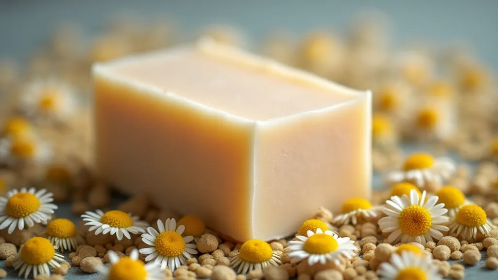 Chamomile flowers and soap