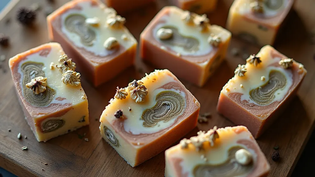 Collection of rustic soaps